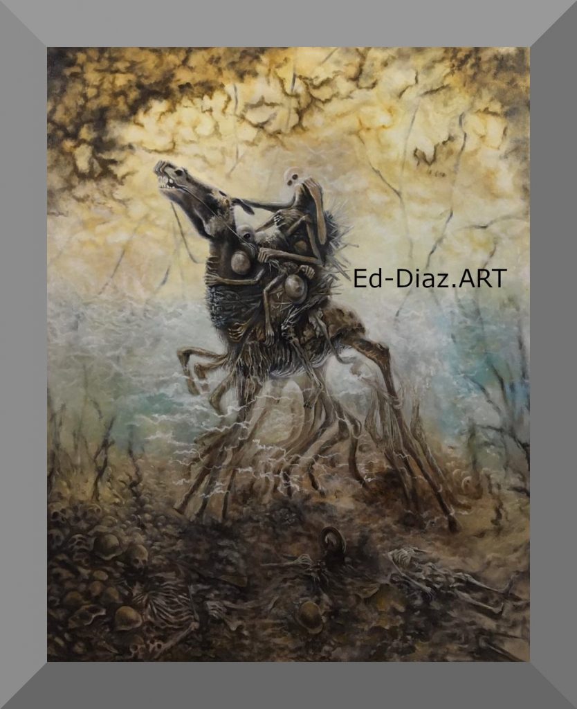 Ed-diaz-canvas-painting-ghost-haunting-horseman